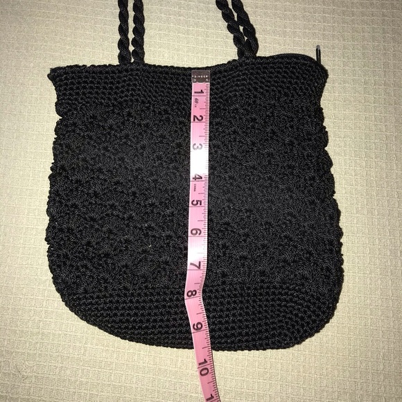 Black Crotchet Purse/Pocketbook - Picture 5 of 8
